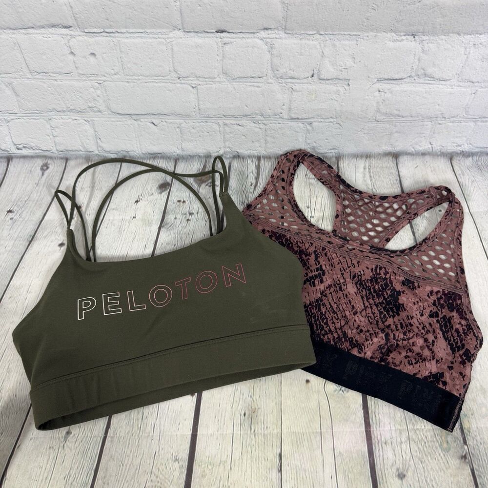 Victoria Secret Pink Peloton Sport Bra Women Size Medium Small Athleisure 2 Pc